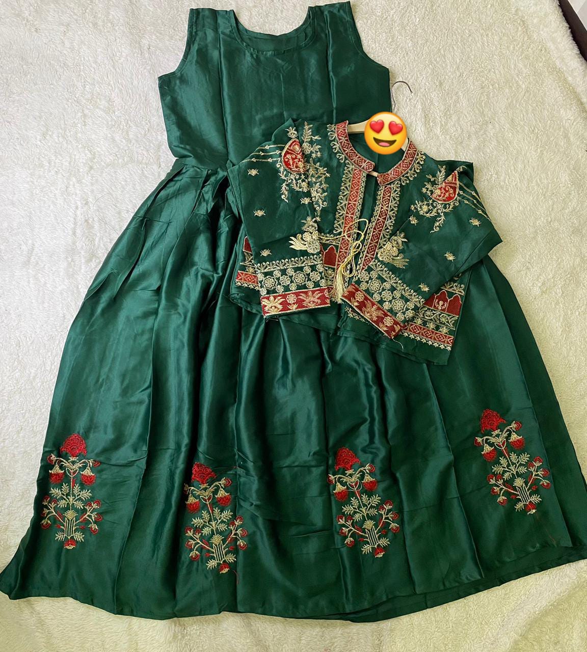 Embroidery Bunch Maxi With Emb Separate Koti 2Pcs